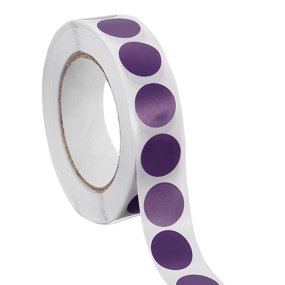 1000pcs Purple Round Stickers Roll 0.5 Inch Self-Adhesive Coding Label