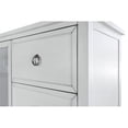 thumbnail image 6 of Pemberly Row Contemporary Mirrored Door Chest in White & Soft Grey Glaze, 6 of 10