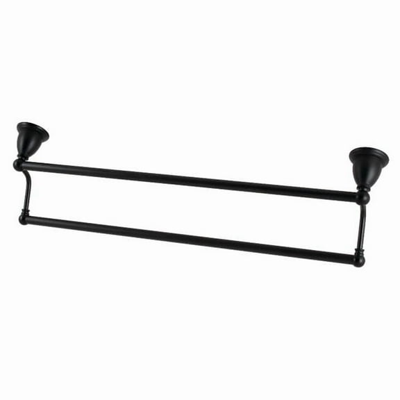 Kingston Brass BA1753MB 24 in. Heritage Dual Towel Bar, Matte Black