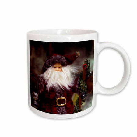 

3dRose Close up photo of vintage St. Nicholas holding a lantern and garland. - Ceramic Mug 15oz (mug_304366_2)