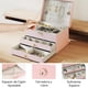 thumbnail image 3 of Caja de Almacenamiento, Cubo de Organizador de 3 Capas con Cerradura y llave, Organizador de Joyas para Guardar Pendientes, Anillos, Collares y Pulseras (PINK), 3 of 7