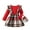 Red, variant on Sngxgn Girls 2 Piece Outfit Ruffle Trim Long Sleeve T Shirt and Short Skirt Set(Red,5Y)