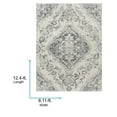thumbnail image 6 of Livabliss Area Rugs for Living Room, 9x12 Floransa Traditional Gray Rug, Bedroom Dining Room Home Decor Stain Resistant Carpet (8'11" x 12'4"), 6 of 8