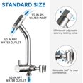 thumbnail image 6 of Metal Shower Diverter with Low Handheld Holder, 3-Way Diverter Valve with Pause Mode for Handheld and Fixed Shower Head, 4-Settings Universal Bathing System Replacement Part(Brushed Nickel), 6 of 11