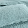thumbnail image 5 of MarCielo  3Pcs 100% Cotton Oversized Quilt Bedspread Coverlet Set TF Angel Blue - Oversized Queen, 5 of 6