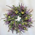 thumbnail image 3 of Guirnalda de lavanda guirnalda para puerta frontal ventana de la pared 22 pulgadas Interior Exterior flocado lavanda guirnalda granja SM SunniMix coronas de puertas de casa, 3 of 6