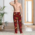 thumbnail image 2 of Hirioo Hot Chili for Men's PJ Pajama Pants Sleep Pants Men's Home Trousers with Pockets,S-3XL-3X-Large, 2 of 6