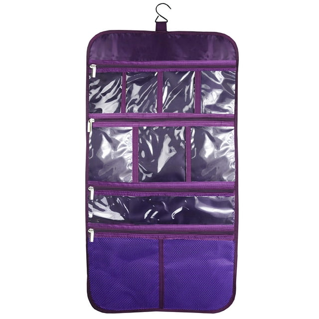 Bolsa de viaje Freegrace Premium para artículos de aseo, de nailon, color morado