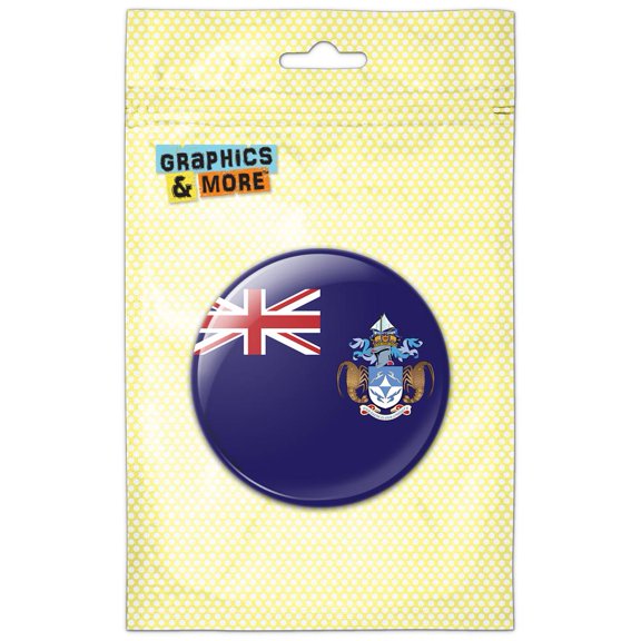 Tristan da Cunha Flag Pinback Button Pin Badge
