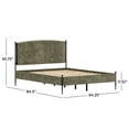 thumbnail image 5 of Better Homes & Gardens Ambrose Upholstered Queen Bed, Forest Velvet and Forged Iron, 5 of 21