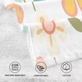 thumbnail image 5 of Yayeee 2 Pack Hand Towels for Bathroom 100% Cotton 16" x 28" Kitchen Towel, Orange Retro Flower, 5 of 7