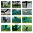 thumbnail image 2 of 6x10 FT Greenhouse for Outdoors with Quick Setup Structure and Roof Vent, Polycarbonate Outdoors Greenhouse, Aluminum Large Walk-in Greenhouse for Outside Garden Backyard, Green, 2 of 8