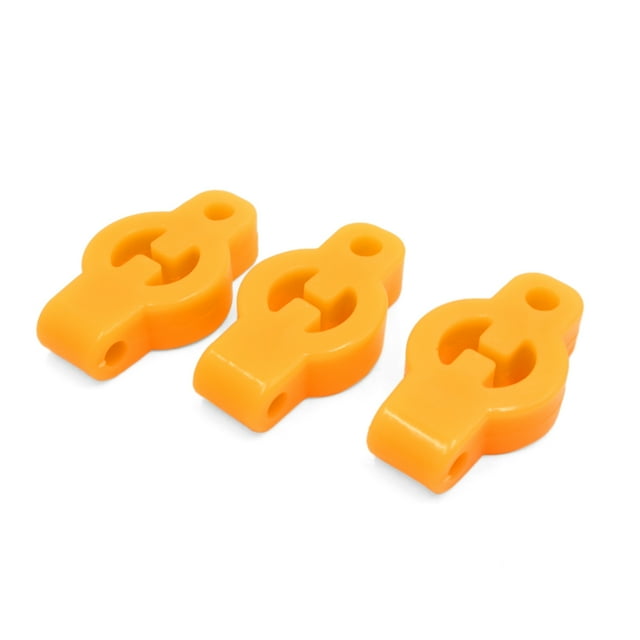 Unique Bargains 3Pcs Orange 1/2" Dia Hole Car Rubber Exhaust Mount Hanger Bushing Support