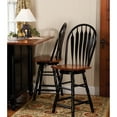 thumbnail image 2 of The Hamptons Collection 40” Antique Black and Cherry Brown Swivel Barstool, 2 of 3
