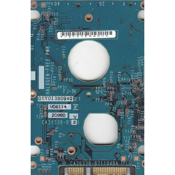 MHV2100BH, PN CA06672-B38500AP, Fujitsu 100GB SATA 2.5 PCB