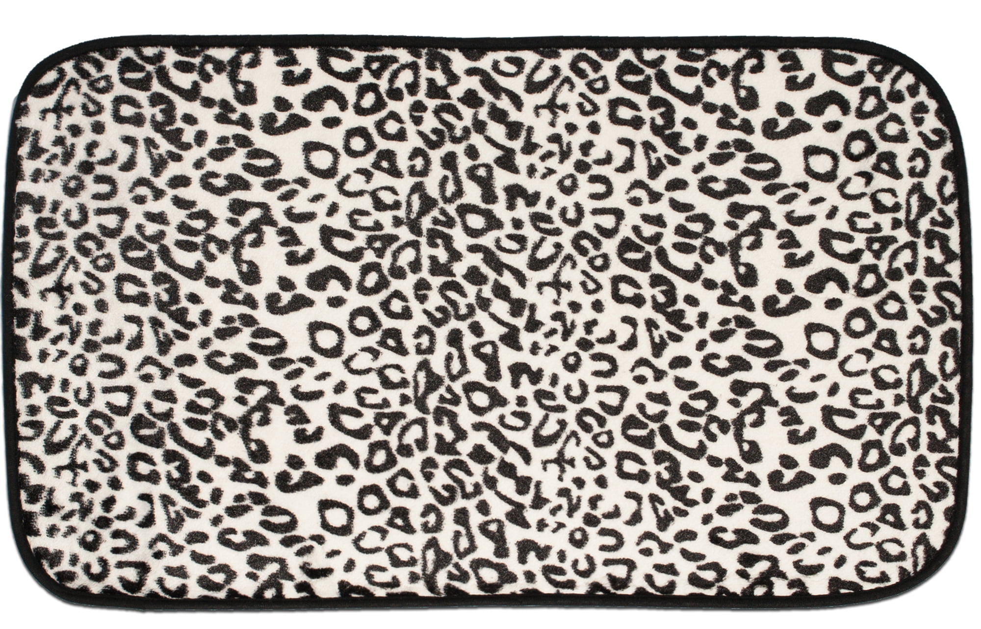 Exotic Snow Leopard Print Quick Dry 20" x 31.5" Memory Foam Bathroom Rug 