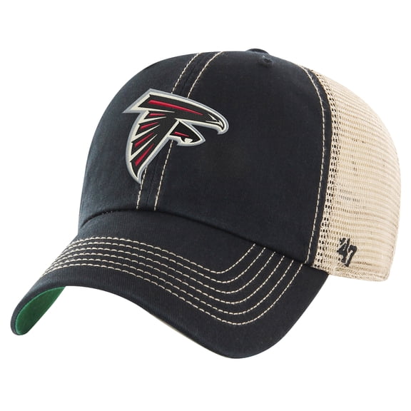 Men's '47 Black/Natural Atlanta Falcons Trawler Clean Up Trucker Adjustable Hat