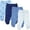 4-Pack Blue-Navy, variant on Baby 100% Cotton Infant Pants with Footies 100% Cotton Unisex Boys Girls Multipacks