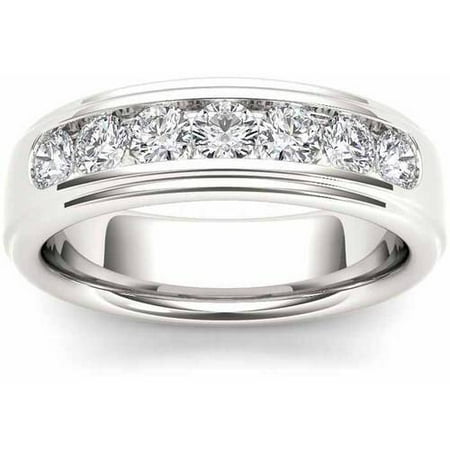Imperial 1 Carat T.W. Diamond Men's 14kt White Gold Wedding Band