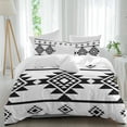 thumbnail image 2 of White Black Boho Bedding 3 Piece Duvet Cover Set California King, Southwest Ethnic Abstract Geometric Soft Microfiber Comforter Cover with Zipper Closure & Pillowcases, FadeResistant Quilt Cover, 2 of 9