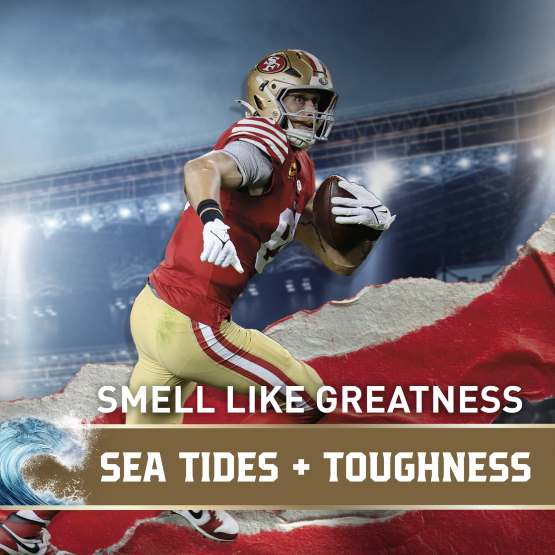 Old Spice Men's Aluminum Free Deodorant Body Spray, NFL Collection, George Kittle Can Cook, Sea Tides + Toughness, 5.1oz
