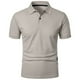 thumbnail image 4 of pstuiky camisetas de hombre, Camiseta informal de manga corta con cuello redondo y solapa de color liso para hombre ropa de hombre m, 4 of 4