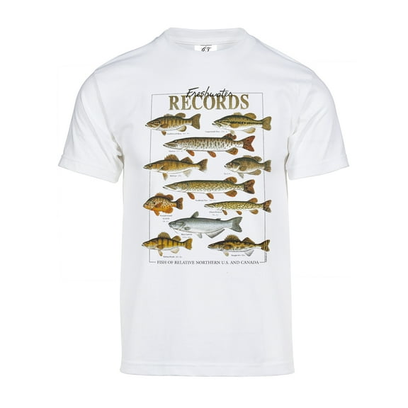 Gravity Trading Mens Freshwater Records Short-Sleeve T-Shirt - White - 3XL