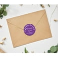 thumbnail image 3 of Darling Souvenir Round 45 Pcs Spring Vines Thank You Stickers Personalized Bride Groom Names And Date Envelope Seals-Violet, 3 of 3