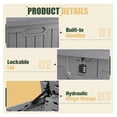thumbnail image 2 of SONGMY 250 Gallon Outdoor Resin Deck Box with Divider, Waterproof Storage Box with Lockable Lid&Side Handles for Garden Tools, Pools Supplies (Gray), 2 of 7