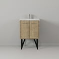 thumbnail image 5 of Lexora Home Lancy 24" Single Quartz Top Bathroom Vanity with Gun Metal Faucet, 5 of 10