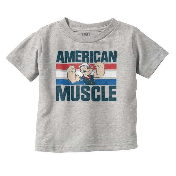 Popeye The Sailor American Muscle Youth T Shirt Tee Boys Infant Toddler Brisco Brands 12M