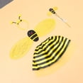 thumbnail image 3 of Conjunto de disfraz de actuación de 4 piezas, alas de abeja, falda de tutú, kit de varita de hada, accesorios de cosplay para escenario para niños, varita de color aleatorio, 3 of 6