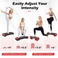 thumbnail image 4 of Gymax 3-in-1 Aerobic Step Platform SetAdjustable Workout Stepper Surface for HomeGym Red & Black, 4 of 9