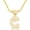 gold C, variant on Gold Initial Letter Necklace for Women Men Iced Out Diamond Crown Letter A-Z Pendant Necklace with 24“ Rope Chain Hip Hop Jewelry