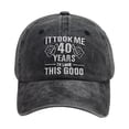 thumbnail image 1 of Washed Baseball Cap Embroidered Adjustable Unisex Sun Hat For Everyday Wear And Birthdays Visor Style Accessories, 1 of 2