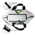 thumbnail image 4 of Balery Blue Floral Bolsa Tote Estilo Estético con Cremalleras, Bolsa de Hombro, Bolsa de Compras Grande y Plegable, 4 of 8