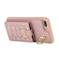 thumbnail image 6 of Nalacover for iPhone 8 Plus/iPhone 7 Plus Ring Holder Crossbody Wallet Case with Credit Card Slots, Lanyard Shoulder Strap Premium PU Leather Wrist Hand Strap Cover with Kickstand,Rosegold, 6 of 10