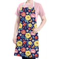 thumbnail image 5 of Pioneer Flower Floral Print Pattern Apron for Women and Men, Cotton Linen Waterproof with Pockets, Adjustable, 33x27 Inch for Kitchen, Gardening, BBQ, Salon, 5 of 6