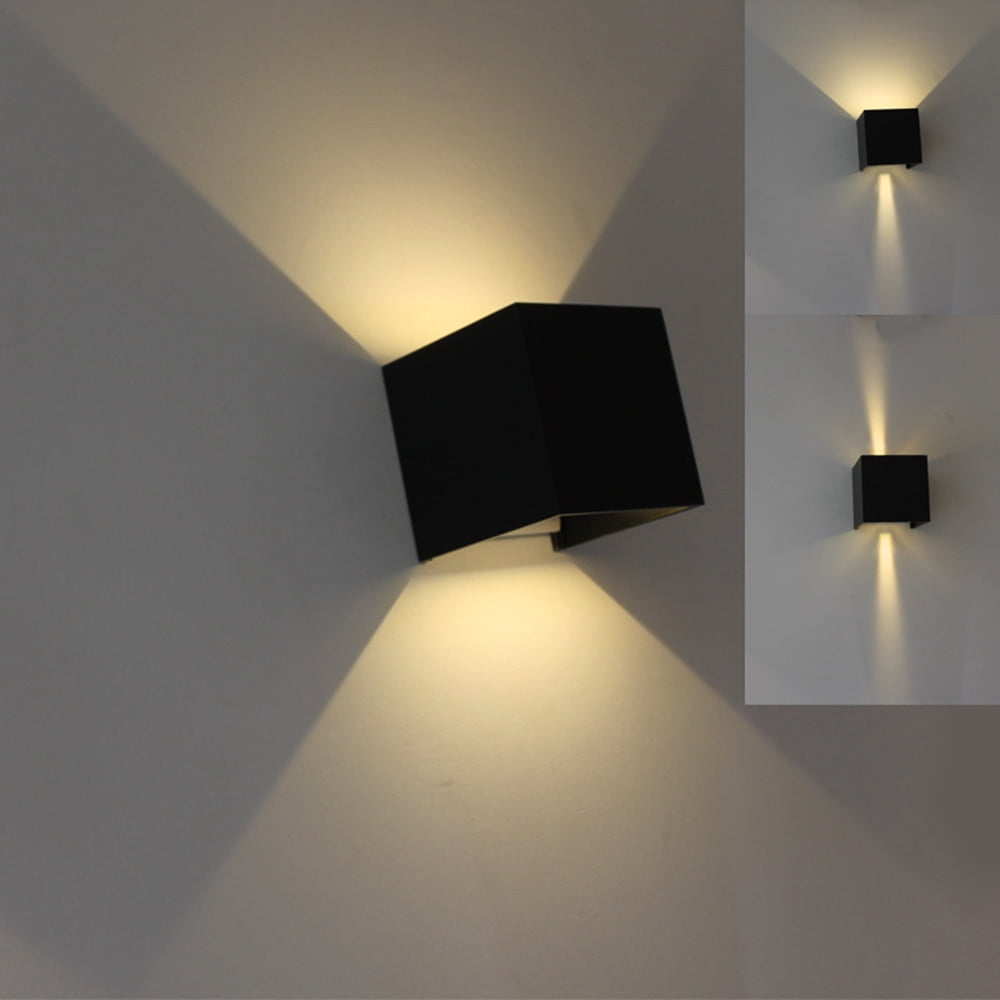 Modern LED Wall Light Up Down Cube Indoor Outdoor Sconce Lighting Lamp Fixture 