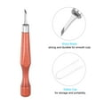 thumbnail image 4 of Uxcell 3mm High Speed Steel Small Needle Tips Red Wood Handle Wood Craft Carving Knife, 4 of 7