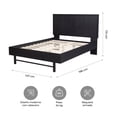 thumbnail image 3 of Cama Queen Soho Relan Simil Roble Negro Diseño Acanalado, 3 of 9