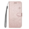 thumbnail image 3 of For iPhone 14 Pro Max Case, Mantto PU Leather Cover with Cat Patterned Embossed Cute Painted Flip Wallet Card Case, With Kickstand Hand Strap Magnetic Closure Case For iPhone 14 Pro Max, Rosegold, 3 of 9