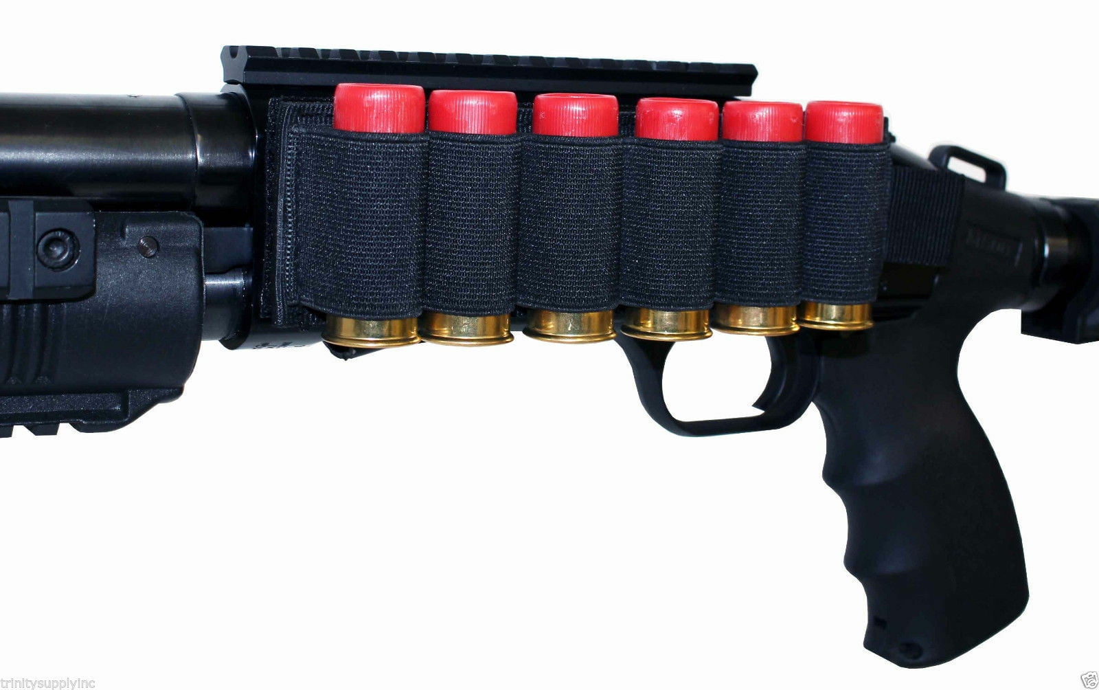 2pcs Tactical 5 Round Shotgun Butt Stock 12/20GA Shell Holder Ammo Pouch Carrier 