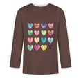 thumbnail image 3 of Camisas de Manga Larga para los Hombres Día de San Valentín Impresión Cuello Redondo Moda Casual, Mezcla de Poliéster de Lino de Algodón para Primavera Verano, 3 of 8