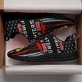 thumbnail image 3 of Back The Red Firefighter Running Shoes Sneakers Mesh Black Size 10.5, 3 of 5