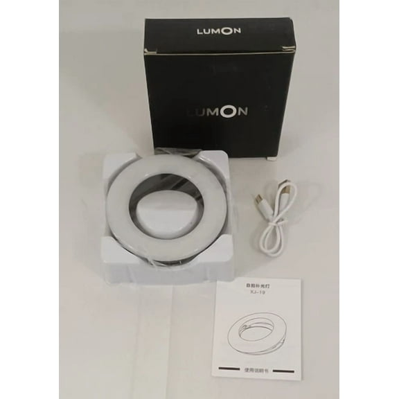 RHEA- Xj-19 Selfie Ring Light Black Rechargeable 40 Led 3200K-6500K New