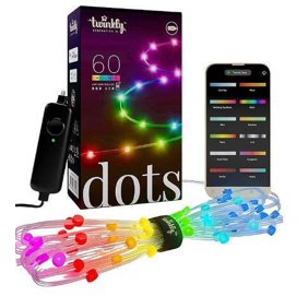 Twinkly Dots &ndash; 60 RGB LED Multicolor Lights String, Clear Wire, USB