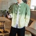 thumbnail image 6 of Somuwie Clearance Men's Chinese style long-sleeved coat gradient jacket stand collar Zhongshan suit, 6 of 7