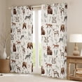 thumbnail image 2 of Homewish Cute Rabbit Bear Curtains Pack of 2 (42x84 Each),Jungle Deer Curtains Blackout,Rustic Plant Leaves Bedroom Curtains For Men Women,Super Cozy Room Decor, 2 of 6