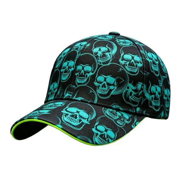 Wide Brimmed Sun Hats for Women Unisex Halloween Print Visor Cap Streetwear Sun Shield Hat